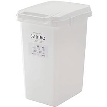 SABIRO ふた付きゴミ箱 45L 10個セット ホワイト 連結ワンハンドペール 幅34.1cm 日本製