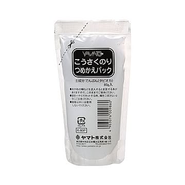 (まとめ) ヤマト こうさくのり つめかえパック80g K-80P 1個  【×100セット】