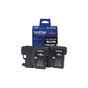 （まとめ）ブラザー インクカートリッジ LC11BK-2PK 黒2個【×5セット】
