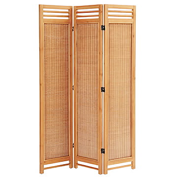 サンフラワーラタン SW07PT アジアンスクリーン 3連 幅40cm 高さ160cm 3枚 完成品 快適 涼しい アジアンテイスト 送料込み