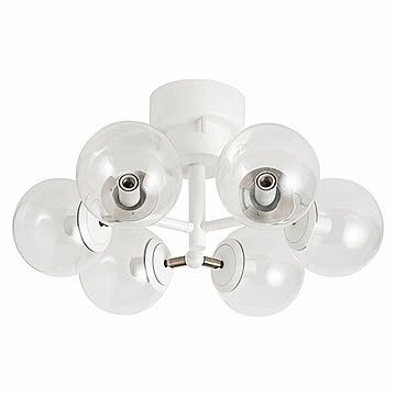 BRID ブリッド TINY GLASS CEILING LIGHT 6 タイニーグラスシーリングライト 6灯 (LED球付属) 003367 / シーリングランプ 天井照明 E17 40W相当×6灯