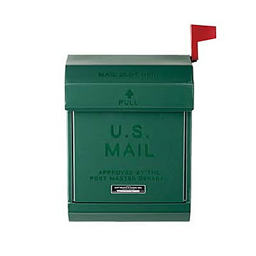 U,S, Mail box 2 ユーエス メールボックス 2  (エンボス文字あり) TK-2078 郵便受け 郵便ポスト フラグバー付き