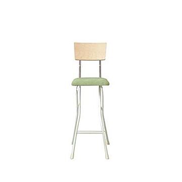折りたたみ椅子 幅37cm ナチュラル×グリーン×ミルキーホワイト 日本製 スチールパイプ 1脚販売 完成品 リビング 在宅ワーク