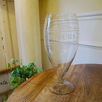 FLEURS イタリア製 クリアガラス モダン花瓶