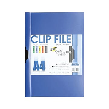 （まとめ） ビュートンジャパン クリップファイル A4判タテ型 BCF-A4-B ブルー 1冊入 【×20セット】