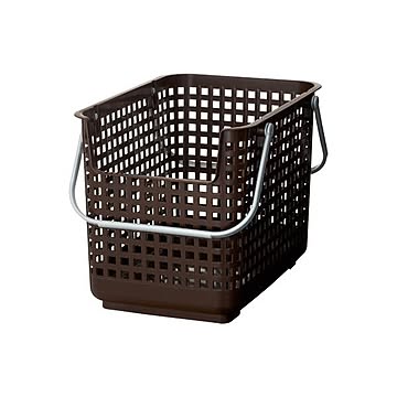 スカンジナビアスタイル ランドリーバスケット ブラウン 約幅34cm スタッキング可