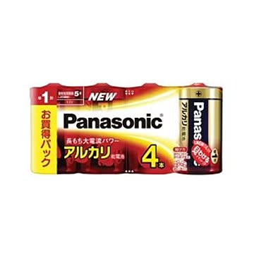 パナソニック アルカリ乾電池 単1形 4本シュリンクパック LR20XJ/4SW