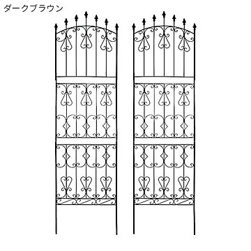 フェンス 組立式 2枚組 アイアンローズフェンス220 ハイタイプ RS013H-2P 幅620x奥行20x高さ2200mm 住まいスタイル