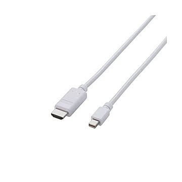 【5個セット】 エレコム Mini DisplayPort-HDMI変換ケーブル/2m/ホワイト AD-MDPHDMI20WHX5