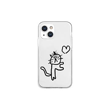 AKAN ソフトクリアケース for iPhone 13 mini ネコハート AK20961i13MN