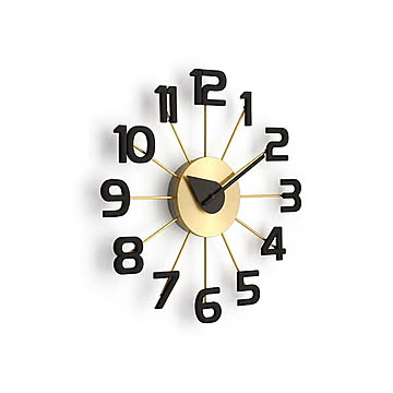 GEORGE NELSON CLOCK ジョージネルソンクロック Ferris Wall Clock フェリスウォールクロック GN41167BN/GN41167MB / 掛時計 直径Φ37cm