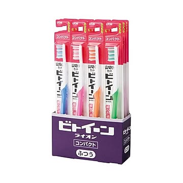 (まとめ) ライオン ビトイーン ライオン ハブラシ コンパクト ふつう HRYCM*K 1セット（12本） 【×5セット】