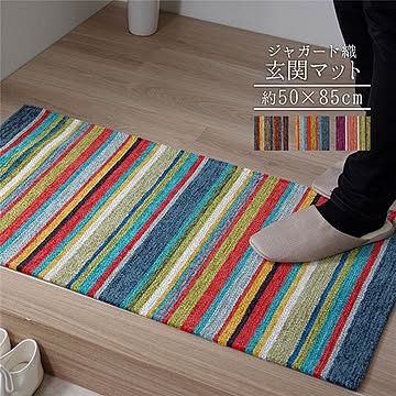 ピンク色 フロアマット約50×85cm 洗濯可能 防滑加工 薄型