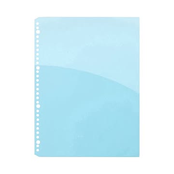 （まとめ）TANOSEEPP製ハーフポケットリフィル A4タテ ブルー 1セット(100枚:10枚×10パック) 【×2セット】