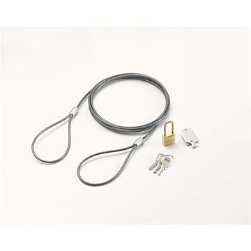 持出し防止ロック 直径3mm 長さ1.8m 南京錠 MB-02NPN