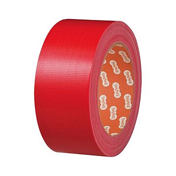 (まとめ) TANOSEE 布テープ（カラー） 50mm×25m 赤 1巻  【×30セット】