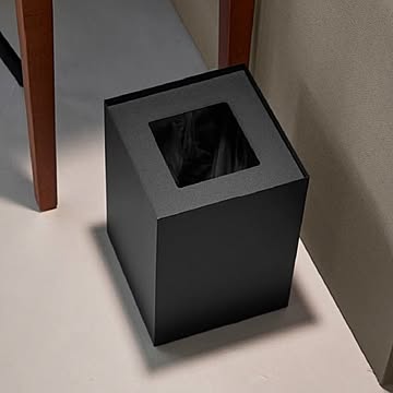 山崎実業 蓋付き/フチカバー トラッシュカン タワー 角型 14L tower