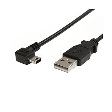 （まとめ）StarTech ミニUSB変換ケーブルminiUSB右向きL型 91cm USB A(オス)-USB mini-B(オス) ブラック USB2HABM3RA1本【×10セット】