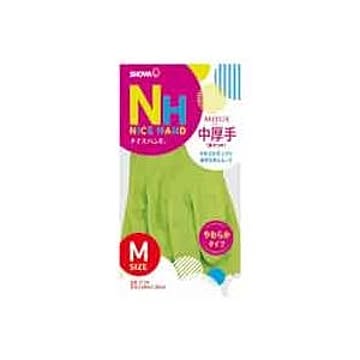 （まとめ買い）ショーワ ナイスハンドミュー中厚手M グリーン 10双 【×2セット】