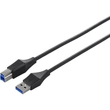 バッファロー USB3.0 A to B スリムケーブル 0.5m ブラック BSUABSU305BK