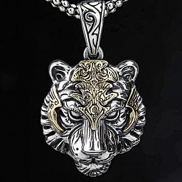 【在庫限り】ネックレス 虎 トラ タイガー Tiger 首輪 アクセサリー ヒップホップ ジュエリー ジュエル jewel レゲエ クラブCLUB メンズ 男女兼用 HIPHOP