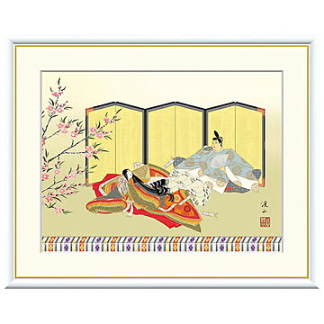 額絵 歌仙雛 伊藤渓山 52x42cm 三幸