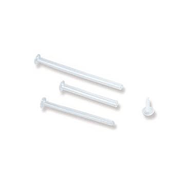 （まとめ）ライオン事務器 ポリファスナーパイプ（50mm）100本+ヘッド100個 PF-50E 1パック【×5セット】