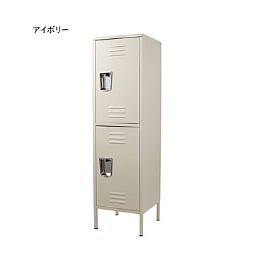 ロッカー 組立式 STEEL LOCKER 2DOOR H845-1047 幅380x奥行380x高さ1375mm ダルトン
