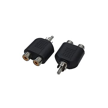 (まとめ)変換名人 AVプラグ RCA(メス)2P to RCA(オス)モノラル AV/RCA2J-RCAPM(2P)×20セット
