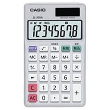 （まとめ）カシオ CASIO 手帳サイズ電卓 SL-300A-N×4セット