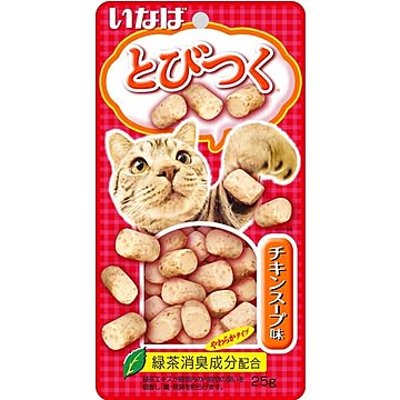 〔まとめ〕 キャットフード ペットフード いなば とびつく チキンスープ味 25g 24セット 猫用品 ペット用品 【代引不可】
