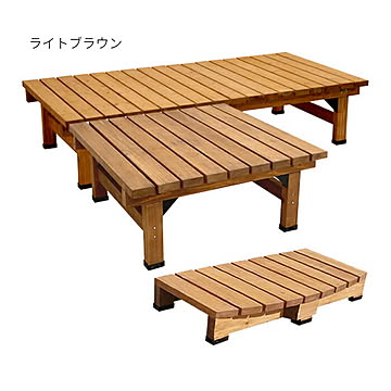 デッキ ステップ セット 組立式 ユニット縁台ベンチ hiyori ひより DE-18090-3PSET 幅1800x奥行900x高さ400mm 住まいスタイル