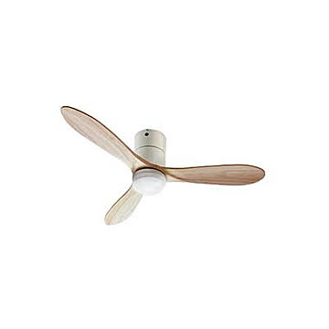 JAVALO ELF シーリングファン JE-CF004M ナチュラル×ホワイト REAL wood blades 昼白色LED 3年間保証