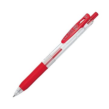 (まとめ) ゼブラ ゲルインクボールペン サラサクリップ 0.4mm 赤 JJS15-R 1本  【×100セット】
