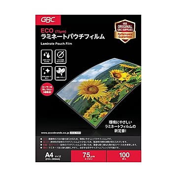 （まとめ）アコ・ブランズ ECOパウチフィルムA4 75μ YV075A4Z 1パック（100枚）【×5セット】