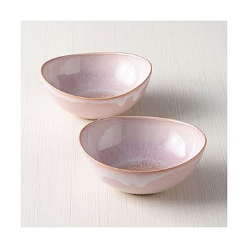 ガラス釉ペア鉢（桃）