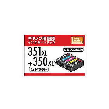 ナカバヤシ キヤノン用互換インク(5色セット・大容量) PPCPP-C351L-5P 管理No. 4580352841217
