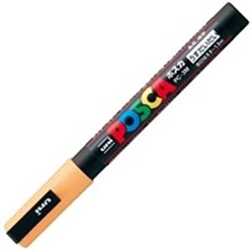 (業務用200セット) 三菱鉛筆 ポスカ/ＰＯＰ用マーカー 【細字/うす橙】 水性インク PC-3M.54