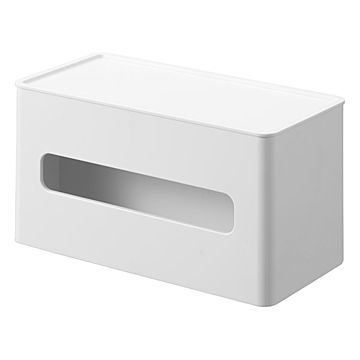 tower タワー (山崎実業) 両面コンパクトティッシュ＆ウェットシートケース Two-Sided Tissue & Wet Wipes Dispenser 収納 デスク ウエットティッシュ