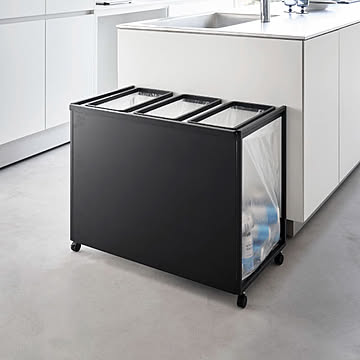 山崎実業 目隠し分別ダストワゴン タワー 45L 3分別 tower