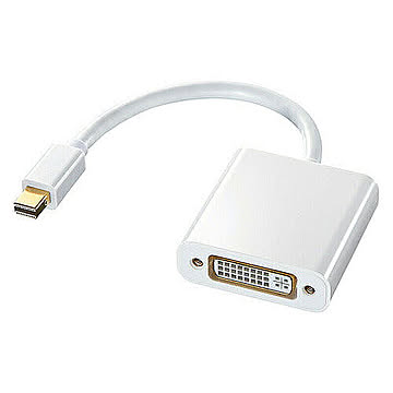 サンワサプライ ミニDisplayPort-DVI変換アダプタ AD-MDPDVA01 管理No. 4969887762028