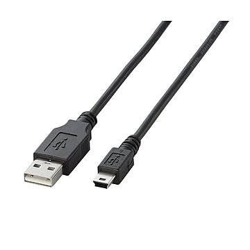 まとめエレコム USB2.0ケーブルAオス-miniBオス ブラック 1.0m U2C-M10BK 1本×5セット