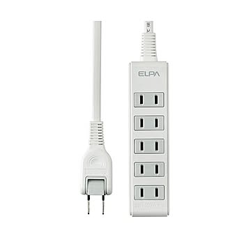 （まとめ）ELPA コンパクトタップ 5個口 5mLPT-505N(W) 1個【×5セット】