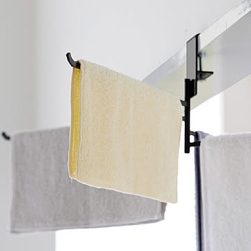 山崎実業 360度回転できる室内物干しタオルハンガー タワー tower