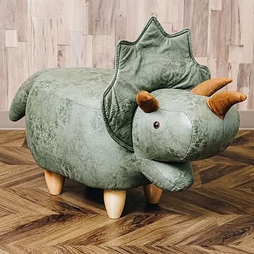 トリケラトプス モチーフ スツール カーキ