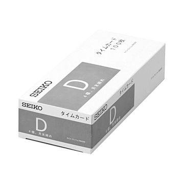 （まとめ） セイコープレシジョン セイコー用片面タイムカード 月末締 4欄印字 CA-D 1パック（100枚） 【×3セット】