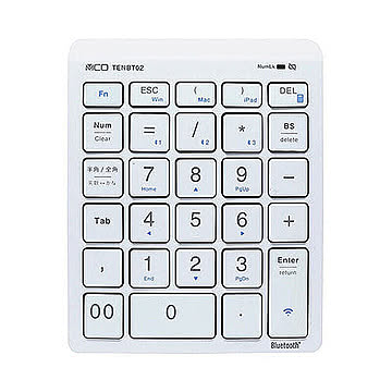 ミヨシ Bluetoothテンキー ホワイト TENBT02/WH 管理No. 4951241149873