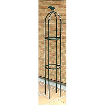フラワースタンド/花台 【直径25cm×高さ120cm】 脚4本付 防サビ加工 スチールパイプ製 日本製 『ミニオベリスク アリビオ』