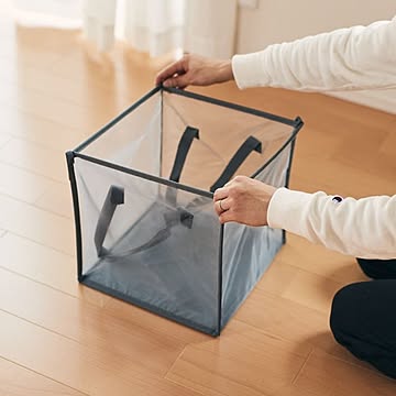 KURUTON L グレー ランドリーバスケット