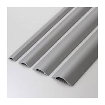 （まとめ）エレコム 床用モール（グレー） LD-GA1407／LG【×3セット】